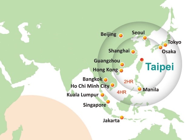Carte de Taiwan