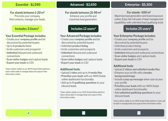 WHX - tarif communication